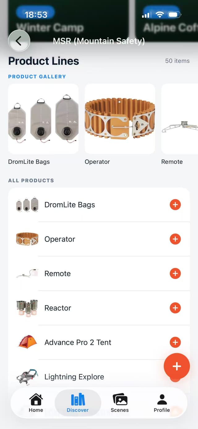 Diffr MSR product lines screen showing 50 items including DromLite, Operator, Remote and Reactor product lines
