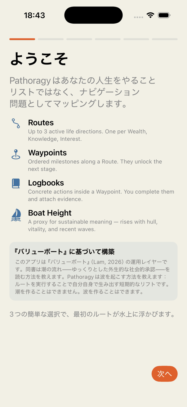 Pathoragy onboarding screen